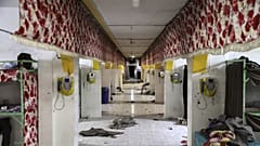 A Mizan hírügynökség által közzétett képen az összecsapások helyszíne látható a teheráni Evin börtön egyik kórtermében, 2022. október 16.
