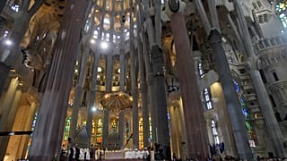 Archive: Interior of the Sagrada Familia in Barcelona during the Mass officiated by Pope Benedict XVI on Sunday 7 November 2010.
