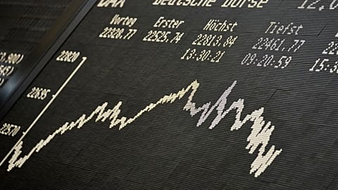 Stocks and shares declining