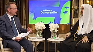 Sheikh Alissa sits for an interview on The Europe Conversation.