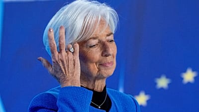 Кристин Лагард на пресс-конференции после заседания управляющего совета ЕЦБ во Франкфурте, Германия, 30 января 2025 года.