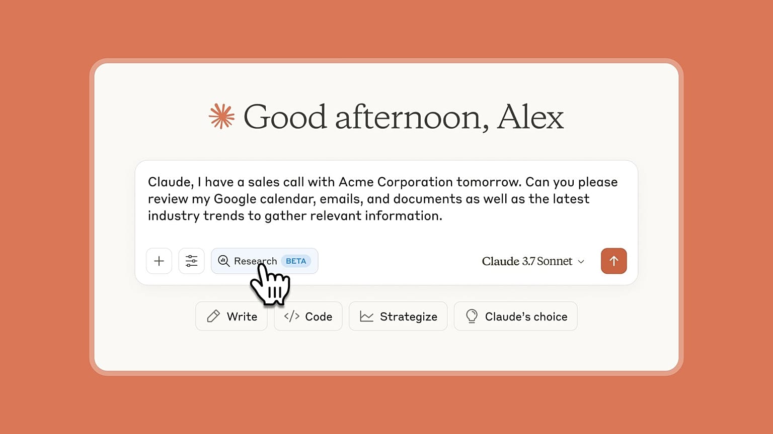 Un esempio di come il chatbot Claude funzionerà con Google Workspace 