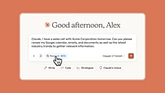 An example of how the Claude chatbot will work with Google Workspace 