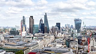 Londra, Birleşik Krallık'ın havadan görünümü
