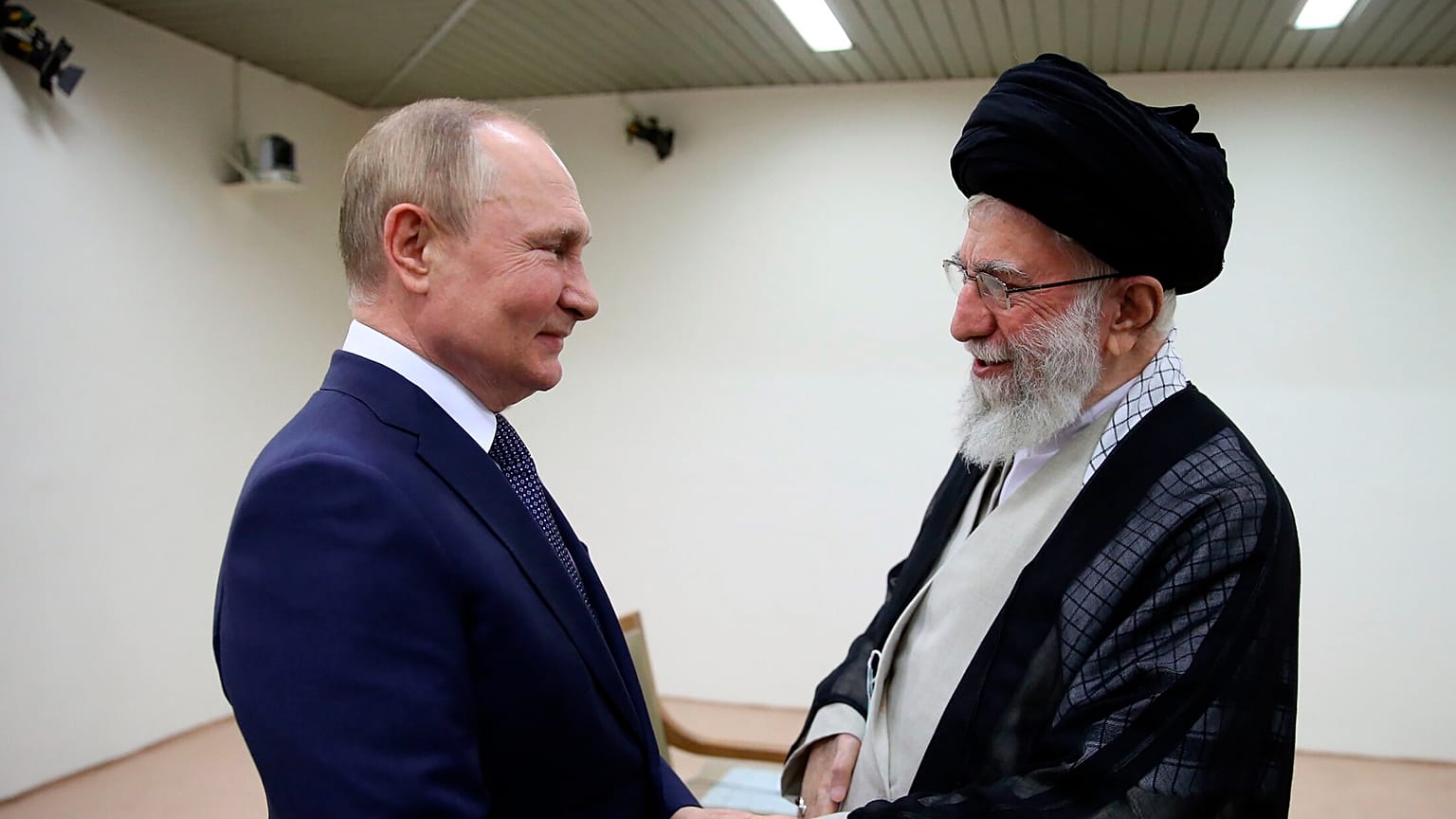 علی خامنه‌ای، رهبر ایران و ولادیمیر پوتین، رئیس جمهوری روسیه در تهران
