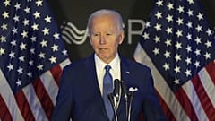 Der ehemalige US-Präsident Joe Biden spricht am Dienstag, den 15. April 2025, auf der Konferenz für Anwälte, Berater und Vertreter von Behinderten in Chicago.