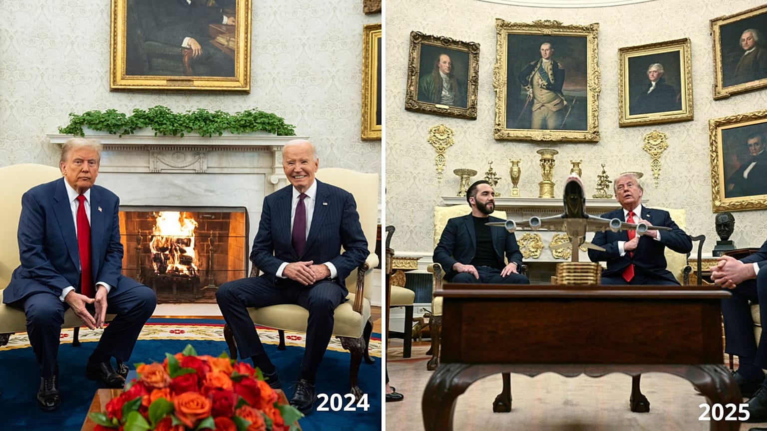 Trump és Biden 2024 - Trump és Nayib Bukele El Salvadori elnök 