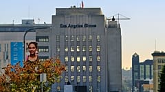 Los Angeles Times binası 7 Şubat 2018 tarihinde Los Angeles şehir merkezinde görülüyor