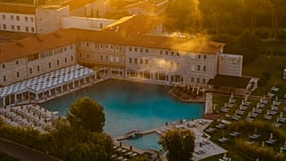 The remedial waters fill the pools of the five-star resort Terme di Saturnia.
