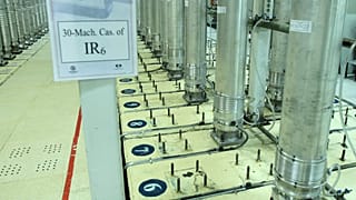 Centrifugeuses dans l'installation d'enrichissement d'uranium de Natanz, dans le centre de l'Iran, le 5 novembre 2019.