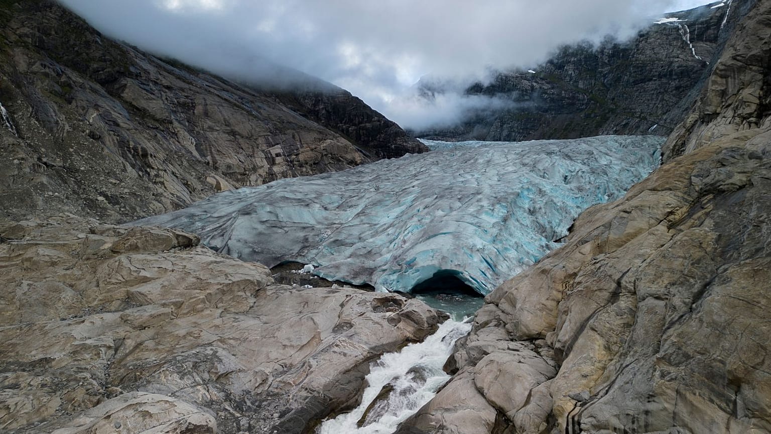 Der Nigardsbreen-Gletscher in Jostedal, Norwegen.
