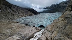 Der Nigardsbreen-Gletscher in Jostedal, Norwegen.