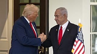 Az amerikai elnök kezet ráz az izraeli kormányfővel Washingtonban