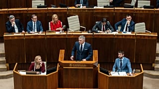 Archív fotó: Ribert Fico kormányfő beszél a pozsonyi parlamentben