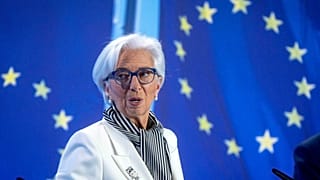 Christine Lagarde, présidente de la BCE, s'adresse aux médias lors d'une conférence de presse à l'issue d'une réunion du conseil des gouverneurs de la BCE à Francfort (Allemagne). 25 janvier 2024.