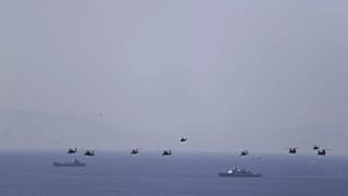 Exercício EFES 2018 em Seferihisar, no mar Egeu, a 10 de maio de 2018.
