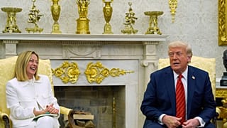 Il presidente Usa Donald Trump ha ricevuto Giorgia Meloni alla Casa Bianca. La premier italiana è stata la prima leader Ue a Washington dalla guerra dei dazi (17 aprile 2025)