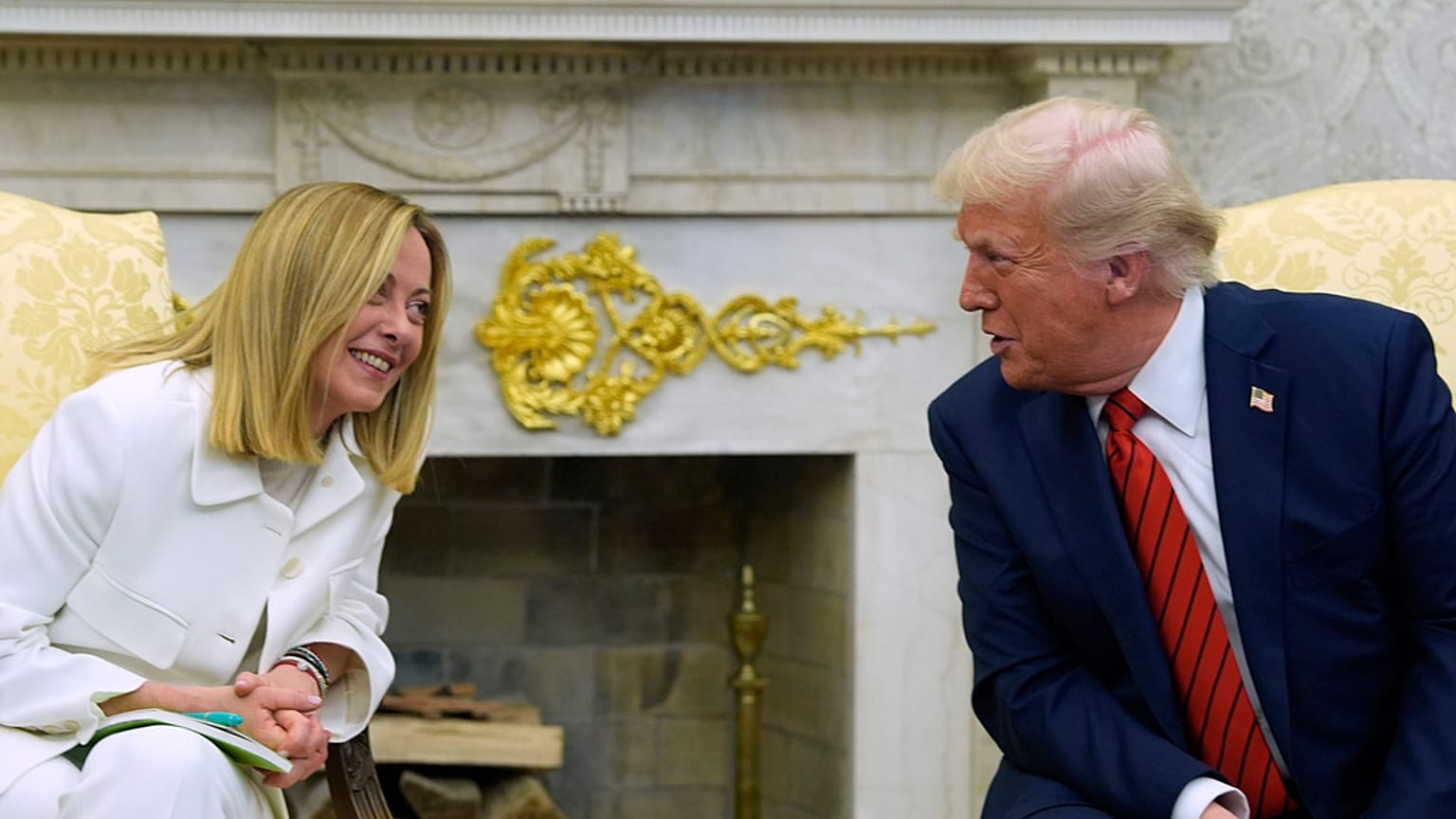 Meloni és Trump a Fehér Házban
