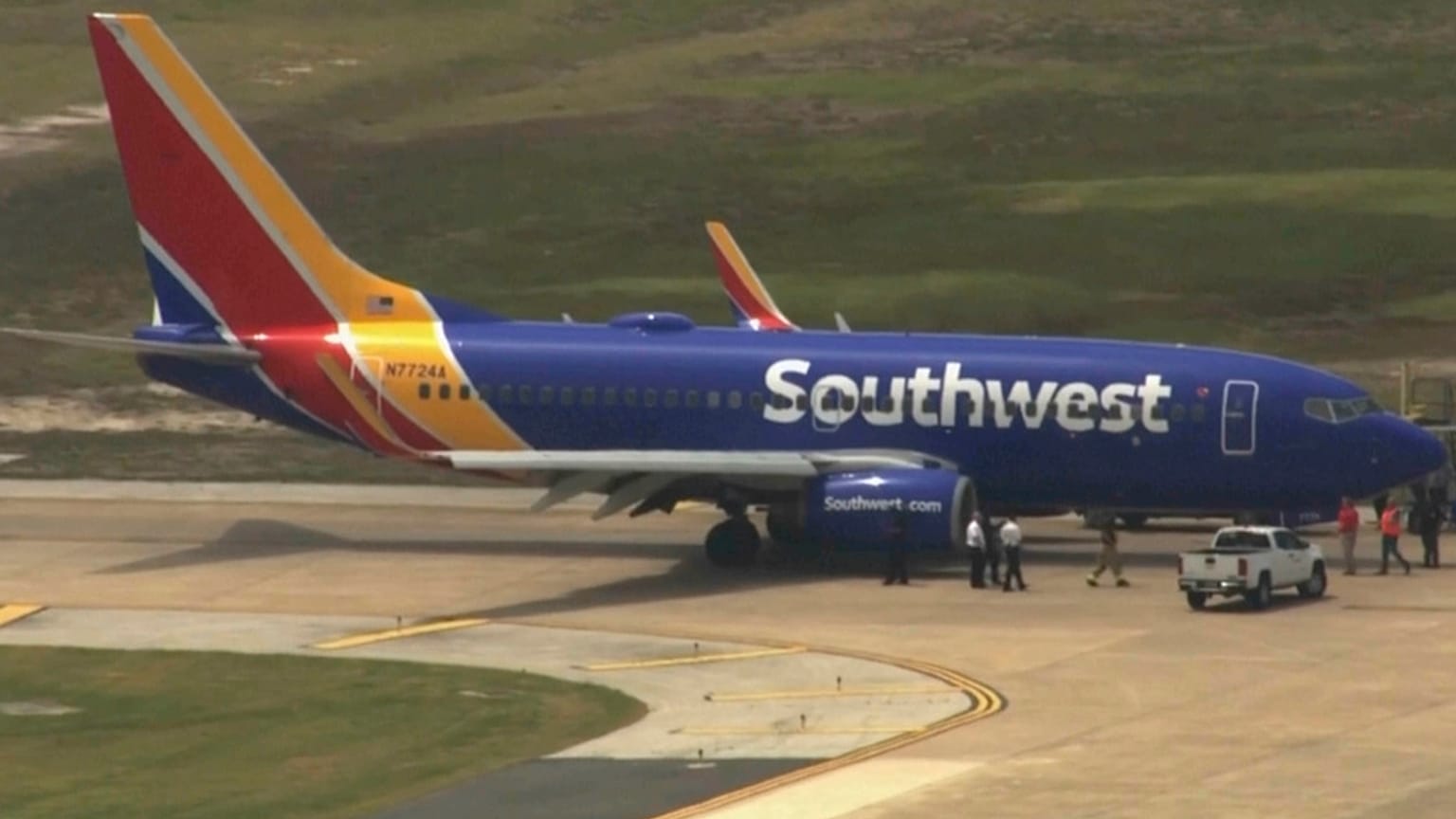 Southwest Airlines uçağından yolcu tahliyesi yapılırken, 17 Nisan 2025