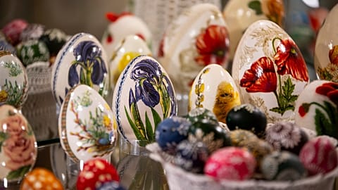 Łomża, Poland, artist Halina Żukowska, "pisanki" from the collection of the Rev. K. Kluk Museum of Agriculture in Ciechanowiec.