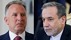 Ο απεσταλμένος των ΗΠΑ για τη Μέση Ανατολή, Στιβ Γουίτκοφ (αριστερα) και ο υπουργός Εξωτερικών του Ιράν Αμπάς Αράγκτσι