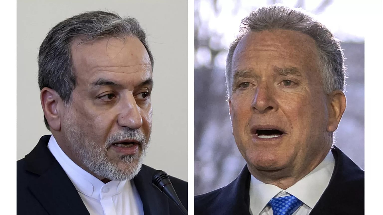 İran Dışişleri Bakanı Abbas Arakçi (solda) ve Beyaz Saray özel temsilcisi Steve Witkoff.
