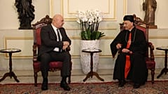 الرئيس اللبناني خلال لقائه البطريرك الماروني