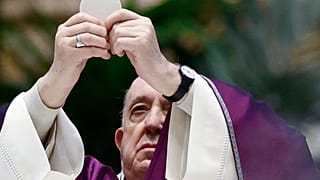 Pope Francis celebrates the Ash Wednesday mass leading Catholics into Lent at St. Peter's Basilica at the Vatican, 17 February, 2021