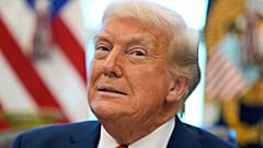 President Donald Trump speaks as he signs executive orders in the Oval Office of the White House, Thursday, April 17, 2025, in Washington. 