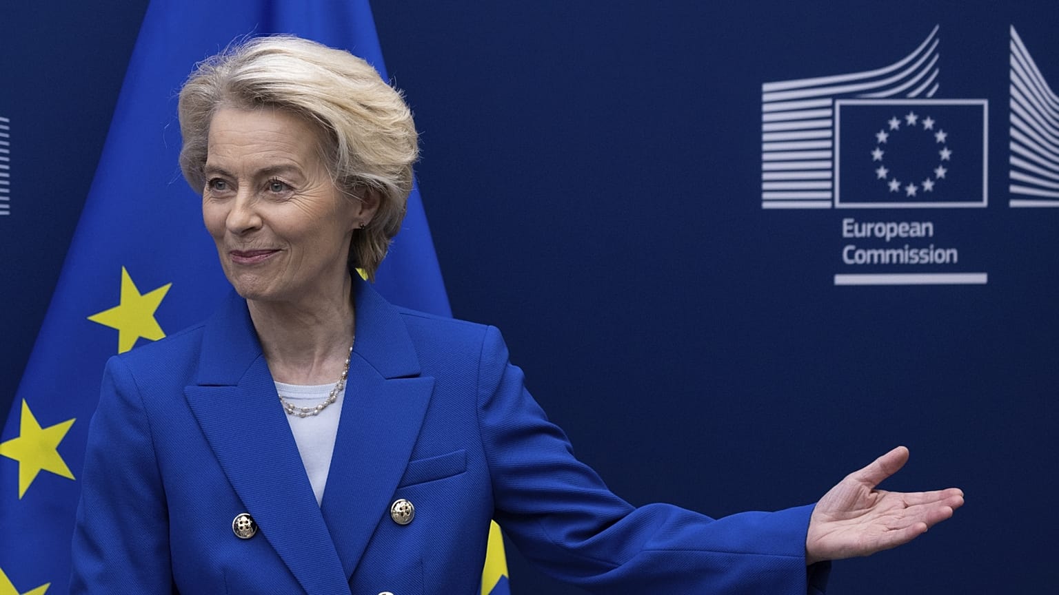 Ursula von der Leyen, az Európai Bizottság elnöke Brüsszelben