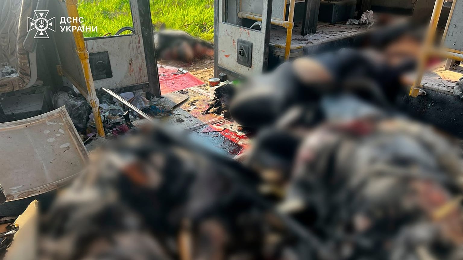 Un drone ha colpito un autobus a Marganets