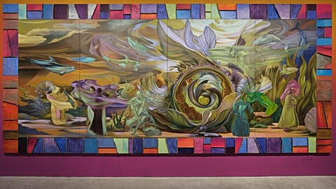 Zadie Xa with Benito Mayor Vallejo, Moonlit Confessions Across Deep Sea Echoes: Your Ancestors Are Whales, and Earth Remembers Everything, 2025. Installation view