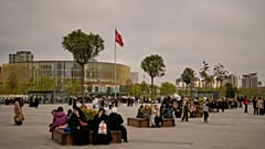 People gather outdoors following an earthquake shock with a preliminary magnitude of 6.2 in Istanbul, 23 April, 2025