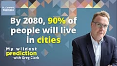 Some 90% of the global population will live in cities by 2080, urbanist Greg Clark says