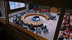 New York'taki Birleşmiş Milletler Genel Merkezi'nde yapılan Güvenlik Konseyi toplantısından genel bir görünüm, 18 Mart, 2025