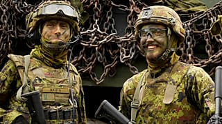 Soldaten der estnischen Armee nehmen an der militärischen Übung "Frühlingssturm 2023" teil, der größten jährlichen Übung der estnischen Verteidigungskräfte, in der Nähe von Tapa, Estland, Donnerstag, 25. Mai 2023