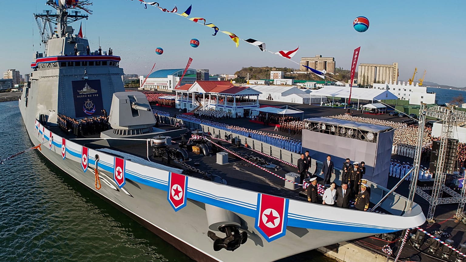 North Korea unveils new naval cruiser