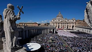 A view of St Peter's Square during Pope Francis' funeral, 26 April 2025