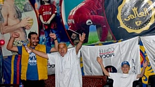 Residents celebrate as Mohamed Salah scores against Tottenham on Sunday, 28 April 2025