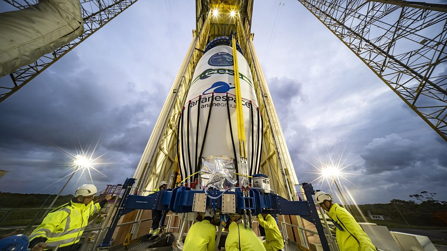 Biomass transfer and placement onto Vega-C