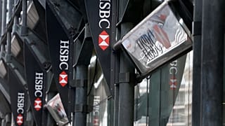 HSBC bankasının logosu 8 Şubat 2016, Pazartesi günü Londra'daki bir şubede görülüyor.