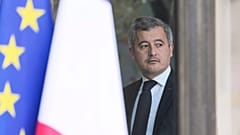  Francuski minister sprawiedliwości Gerald Darmanin w Pałacu Elizejskim w Paryżu.