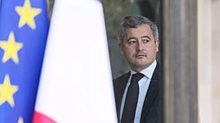 France's Justice Minister Gerald Darmanin at the Elysee Palace in Paris.