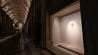 La tomba di Papa Francesco nella Basilica di Santa Maria Maggiore a Roma, 28 aprile 2025