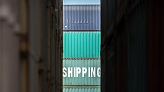 FILE: A stack of China Shipping containers at the Port of Savannah in Savannah, GA, 5 July 2018