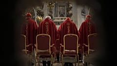 Cardinals attend a mass on the fifth of nine days of mourning for the late Pope Francis in St Peter's Basilica at the Vatican, 30 April, 2025