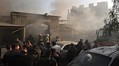 Archív fotó: izraeli légicsapás Damaszkuszra 2024 novemberében