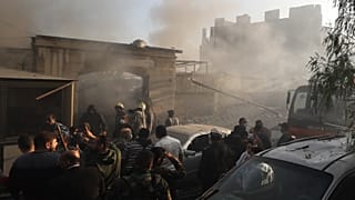 Archív fotó: izraeli légicsapás Damaszkuszra 2024 novemberében
