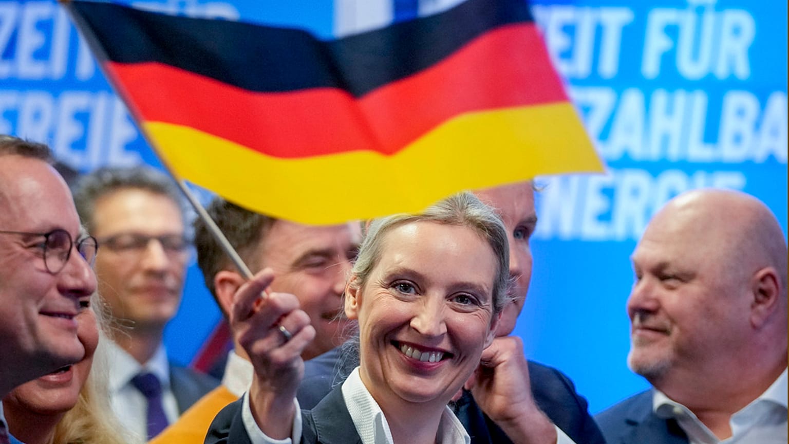 AfD-Covorsitzende Alice Weidel am Wahlabend. Berlin, 23. Februar 2025