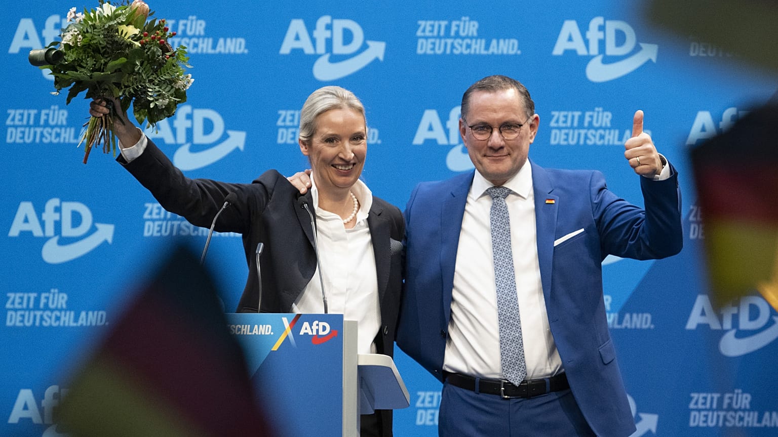 Dateifoto: AfD-Ko-Vorsitzende Tino Chrupalla und Alice Weidel